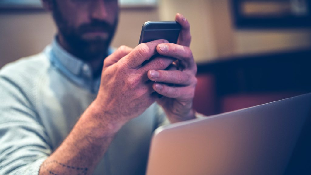 replying-on-phone-for-cultivating-awareness